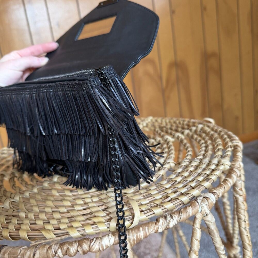 Loeffler Randall Black Fringe Crossbody Bag - Picture 10 of 15